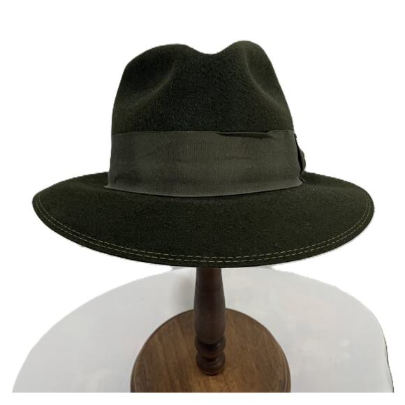 Vintage Dark Brown Fur Felt Bobby Lee Royal Fedora Hat Size Medium - Picture 2 of 5